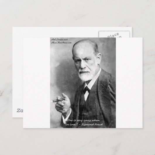 フロイト熱狂する愛好家が引用文ギフトカードなどを愛する ポストカード (正面/裏面)