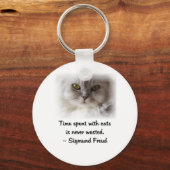 フロイト猫 キーホルダー (正面)