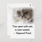 フロイト猫 ポストカード (正面/裏面)