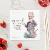 フロイト&引用文ネコ紙 スタンダードランチョンナプキン (インサイチュ)