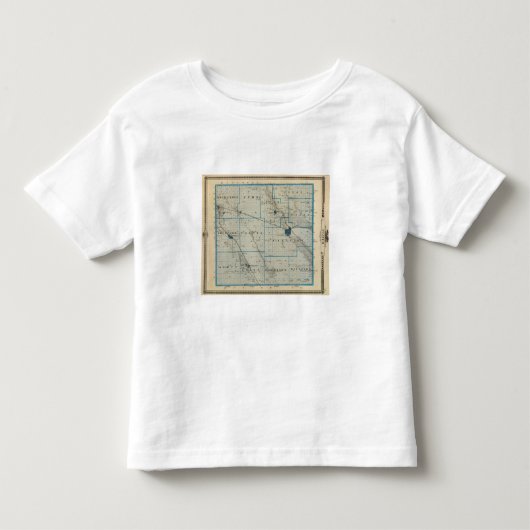 フロイド郡、アイオワ州の地図 トドラーTシャツ (正面)