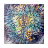 フロエリーアクア&イエローシーアネモネインザウォーター タイル (正面)