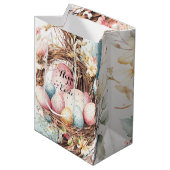 フロカラフルとイースターの卵の装飾リース ミディアムペーパーバッグ (正面アングル)