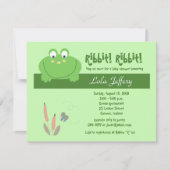 フロギヴィルキュートフロッグベビーシャワー招待状 招待状 (正面)