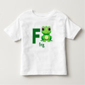 フロギーおもしろいアルファベットTee for Toddlers トドラーTシャツ (正面)