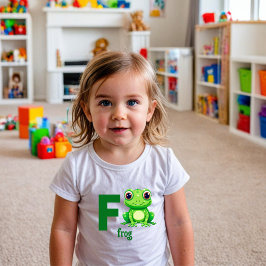 フロギーおもしろいアルファベットTee for Toddlers トドラーTシャツ
