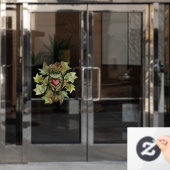 フロギーな恋人アートおもしろいカエルとハート ウィンドウサイン (オフィスドア)