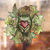 フロギーな恋人アートおもしろいカエルとハート ウィンドウサイン (シート2)