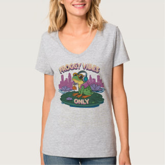 フロギーな雰囲気のみリラックス- Frog Chill Tシャツ
