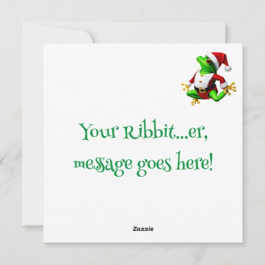 フロギーのクリスマスホリデーカードを持っている シーズンカード (裏面)