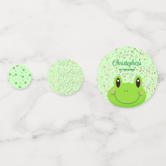 フロギーの最初の誕生日パーティーカエル コンフェッティ (裏面)