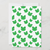 フロギーの最初の誕生日パーティーCroaking両生類 招待状 (裏面)