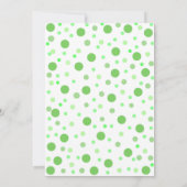 フロギーの誕生日の男の子の王子最初のパーティーかわいい緑 招待状 (裏面)