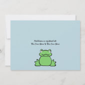 フロギーの赤ちゃんシャワー 招待状 (裏面)