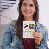 フロギーをテーマにした最初の誕生日パーティー 招待状