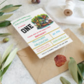 フロギーをテーマにした最初の誕生日パーティー 招待状