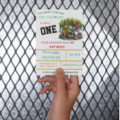 フロギーをテーマにした最初の誕生日パーティー 招待状