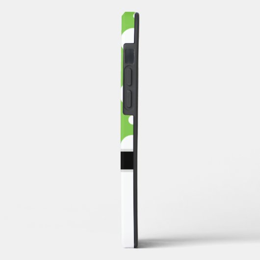 フロギーグリーンとホワイト水玉模様 Case-Mate iPhoneケース (裏面 / 左)