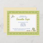 フロギーテイルズカエル王子赤ちゃんシャワー4.25 x 5.5 招待状 (正面/裏面)