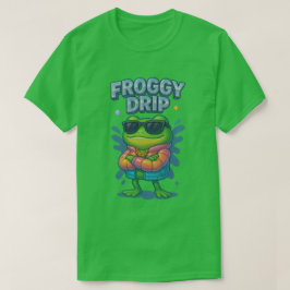 フロギードリップネオンストリートウェアカエルスタイルシャツ Tシャツ