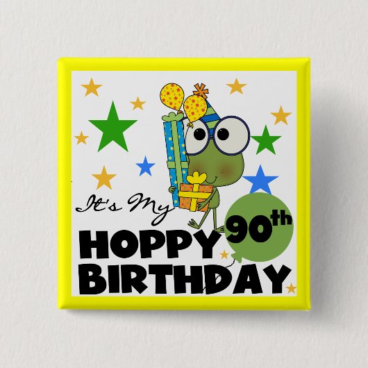 フロギーホッピー90th誕生日 缶バッジ (正面)