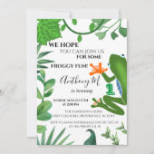 フロギー子供の誕生日パーティの招待状 招待状 (正面)