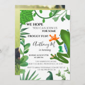 フロギー子供の誕生日パーティの招待状 招待状 (正面/裏面)