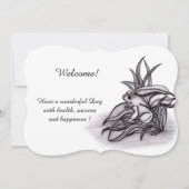 フロギー、テキストの追加招待状 招待状 (正面)