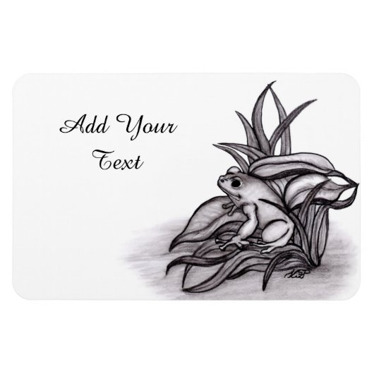 フロギー、テキストの追加 マグネット (横)