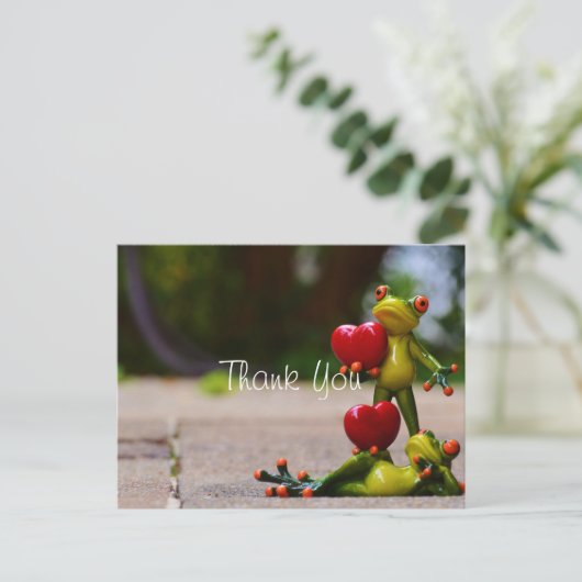 フログおもしろいス結婚の感謝 ポストカード (スタンド正面)