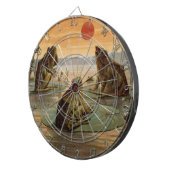 フログスリリパッドムーンイラストレーション ダーツボード (正面右)