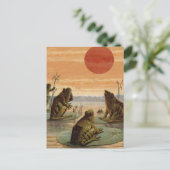 フログスリリパッドムーンイラストレーション ポストカード (スタンド正面)