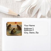 フログスリリパッドムーンイラストレーション ラベル (インサイチュ)