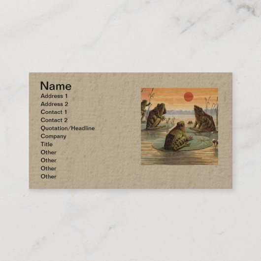 フログスリリパッドムーンイラストレーション 名刺 (正面)