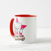 フロスし続けて下さい! マグカップ (正面左)