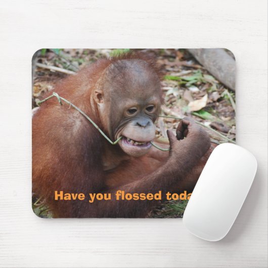 フロスの歯のデンタルケアのユーモア マウスパッド (マウス)