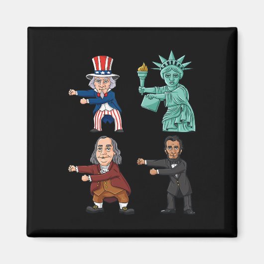 フロスアンクルサムボスベンフランクリンLiberty 4 マグネット (正面)