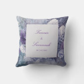 フロスエレガントトラベンダーフローラ結婚ズ クッション (裏面)