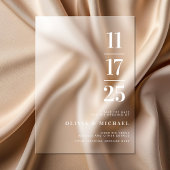 フロスエレガントト結婚モダンス アクリル招待状