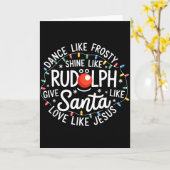 フロスティのように踊って、ルドルフのように輝いて、サンのように与えて カード (黄色い花)