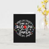 フロスティのように踊れ ルドルフのように輝け イエスのように愛せ カード (黄色い花)