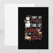 フロスティのように踊れ ルドルフのように輝け ジェスのように愛せ 招待状 (正面/裏面)