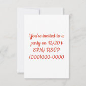 フロスティスの田舎のいとこ 招待状 (裏面)