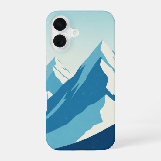 フロスティッドピークスのヴィンテージ iPhone 16ケース (裏面)