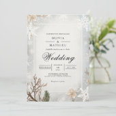 フロスティッドブランチの冬の結婚式 招待状 (スタンド正面)