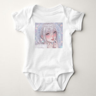 フロスティッド・フェアリーテイル: かわいい冬のプリンセスと雪の結晶 ベビーボディスーツ
