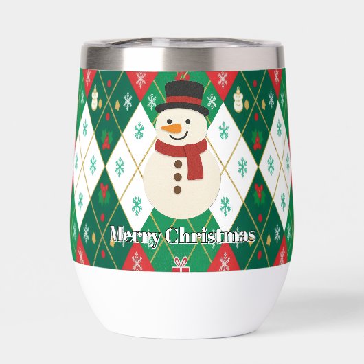 フロスティホリデーパーソナライズスノーマンクリスマス (背面)