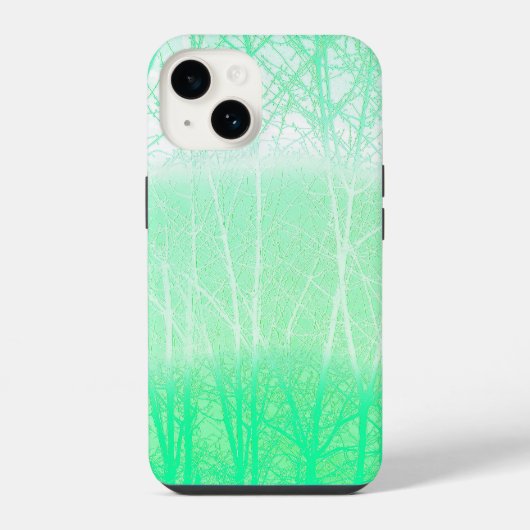 フロスティミスティブランチミントグリーン iPhoneケース (裏面)