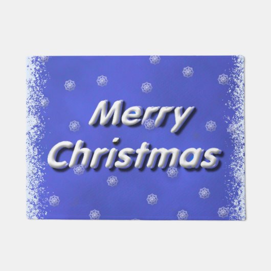 フロスティメリークリスマス3D ドアマット (正面)