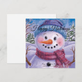 フロスティー・ザ・スノーマン フラット ホリデー カード (正面/裏面)